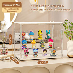 THE Acrylic Blind Box Display Stand Model Storage Box Transparent Dustproof Doll Ornaments Popmart Doll Display Box