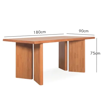 Furniture Direct MAVEN 180cm Full Solid Rubberwood Dining Table