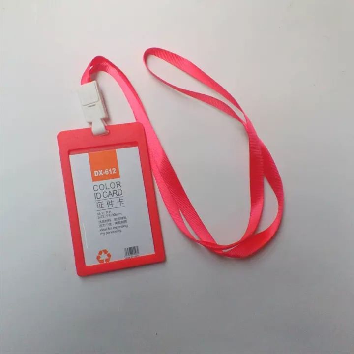 ID Card Holder Larnyard Portarit Name Tag Gantung Plus Tali