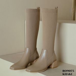 GW Sepatu Long Boots Wanita Flat Ala Korea BO9075
