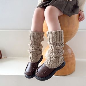 CHAOSON JK Childrens Twist Leg Warmers Harajuku Japanese Style Leg Socks Kawaii Long Stockings Knitted Leg Cover Girls