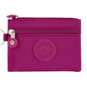ST78FXHTC Waterproof Money Coin Purse Canvas with Key Ring Wallet Money Bag Portable Wear-resistant Credit Card Holoder Male Female