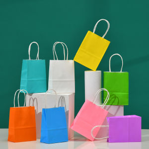10pcs Paper Bag Birthday Loot Gift Handbag Tote Packing Storage