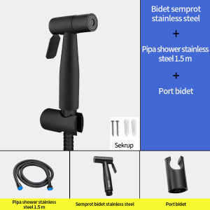 jioyang Toilet Spray Gun Jet Shower Stainless Steel Dual Fungsi Bidet Spray Gun