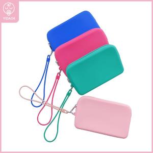 【YIDAO4】 Square Silicone Cosmetic Storage Bag Travel Makeup Brush Holder Portable Digital Storage Bag Waterproof Case