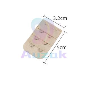 AUK. Ladies Bra Extender Extension Strap Black & Skin 2/3/4 Hooks