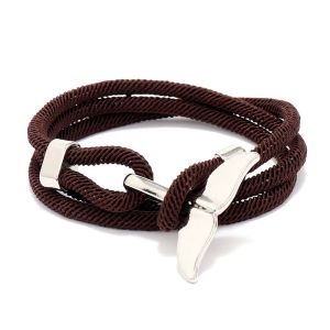 SIRENXI Thời trang Đơn giản Đuôi Cá Voi Hợp kim Quà sinh nhật Loạt Đại Dương Thiết kế thích hợp Dây đeo tay phong cách Hàn Quốc Trang sức thời trang Vòng tay dây bện Vòng tay nam