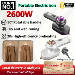 【5-year warranty】Portable Electric iron Mini Handheld Travel iron Fast Heating for Wrinkle Removal Dry wet seterika baju