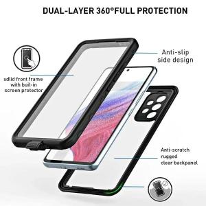 For Samsung A16 A56 A36 A26 A35 A25 A55 A15 A54 A14 A17 5G IP68 Waterproof Clear Phone Case Underwater PC+TPU Diving Tough Cover