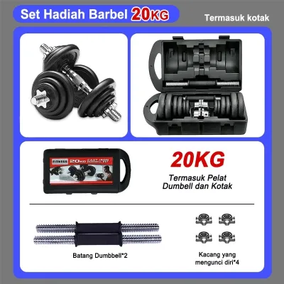classiccollection Barbel 50kg Set Dumbel Termurah Terlaris Peralatan Kebugaran Angkat Berat/50KG Peralatan Fitness Barbel Bisa Disambung Tiang Angkat Dengan Perlindungan Lingkungan Untuk Pria Wanita Gym Equipment