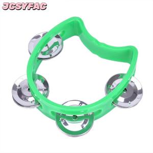 JCSYFAC Cầm tay Tambourine kim loại chuông nhựa Bộ gõ cho KTV bên Kid trò chơi đồ chơi