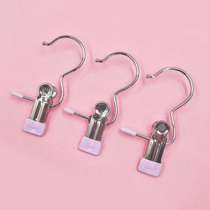 [HÀNG CÓ SẴN] Móc 1 Kẹp Treo Quần Áo Đa Năng Chất Liệu Thép Không Gỉ Tiết Kiệm Diện Tích