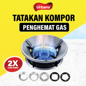 Tatakan Kompor Gas 4 Kaki Anti Angin Warna Silver - Universal untuk Pembekuan/Ruang Angin Bisa Cover