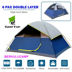Khemah Camping 6 Orang Double Layer Tent Khemah berkhemah