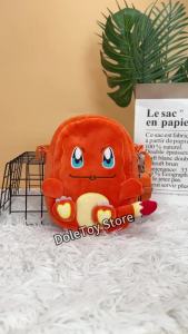 Pokemon Plush Backpack Charmander Eevee Mimikyu Snorlax Psyduck Messenger Bag Stuffed Animal Purse bag Gifts for Children Kid