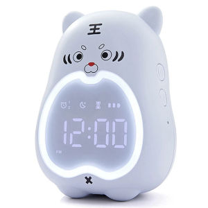 Kids Alarm Clock Cute Tiger Digital Alarm Clock For Kids Bedside Clock Children Sleep Trainier Wake Up Night Light
