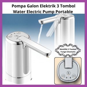 Pompa Air Minum Dispenser Elektrik USB Charger / Pompa Galon Lipat 3 Tombol Premium / Termurah-FR GALLERY