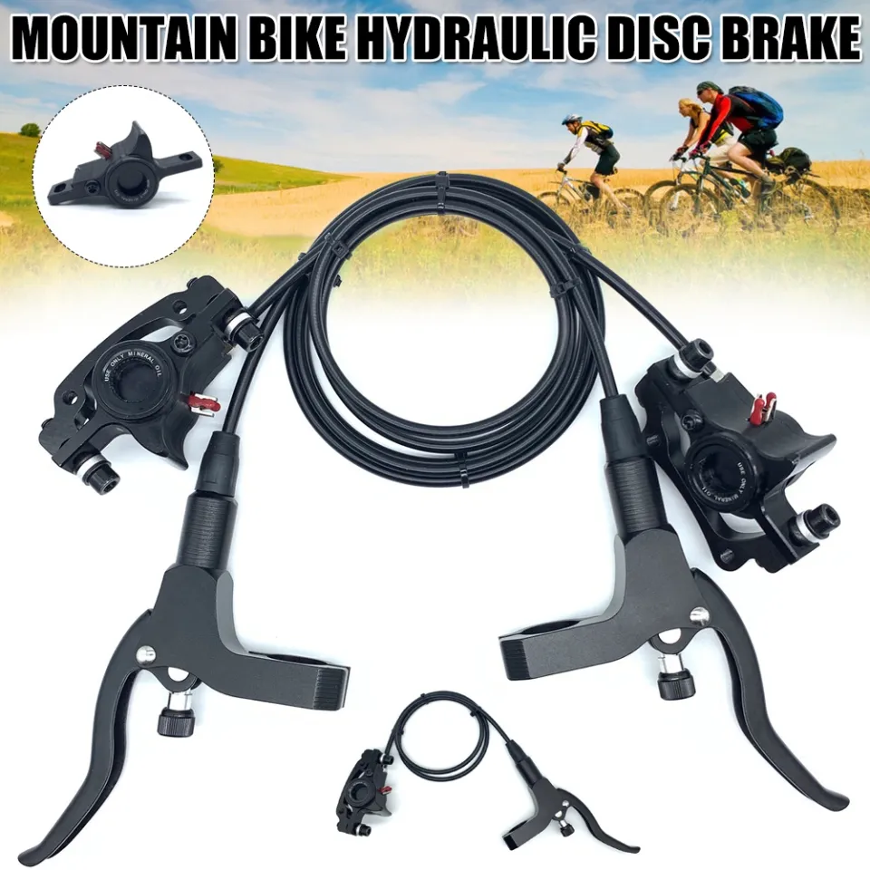 A pair of bicycle hydraulic disc brakes MTB Hydraulic Disc Brake Front Rear Calipers Set Aluminum Disc Brake Left Right Brake Lever Kit Cycling Brake for Road Bike Mountain Bike Lazada