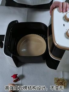 MLADEN 50PCS Disposable Pizza Paper Trays Non-Stick Greaseproof Parchment Liners For Baking Home Air Fryer