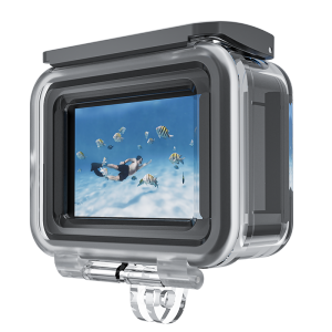 Telesin 45M Waterproof All-scene Protective Case with Replaceable Touch Screen Cover Suitable for Gopro 12 11 10 9 Filming Action camera case.