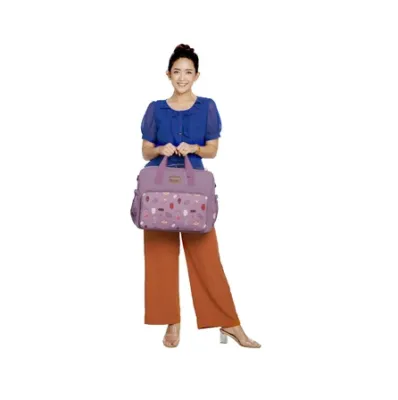 Snobby Tas Bayi Besar Diaper Bag Flamingo Series Aplikasi Saku Print TPT5273