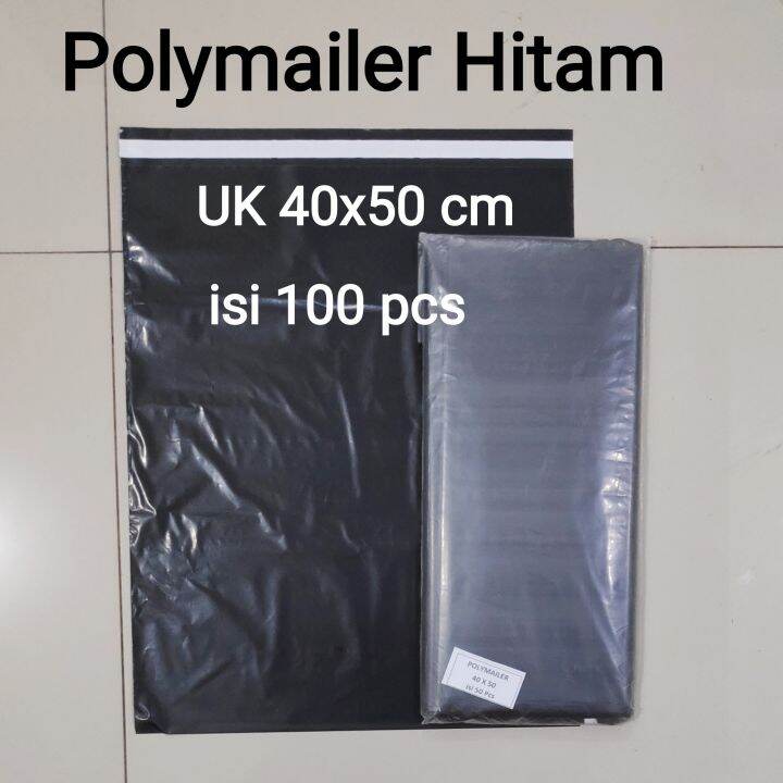 Polymailer Uk 40x50 50pcs Plastik Packing Lem Hitam Plastik Paket Lazada Indonesia 0021