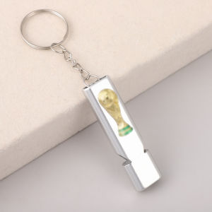 World Cup keychain USA-Canada-Mexico World Cup merchandise commemorative creative whistle alloy key pendant custom-made