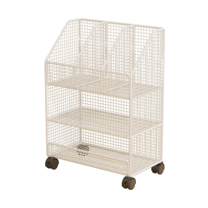 Durable Plastic Rolling Storage Bin Featuring A White or Black Finish Perfect For Small Apartments Or Dorm Rooms