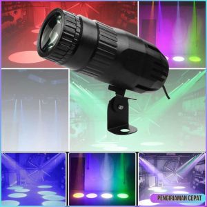 COD Lampu Sorot Tembak Disco LED / Lampu sorot Panggung portable party RGB / Lampu Sorot LED Spotlight Stage Party RGB EU Plug 240V 15W - 15RGBW / Lampu Proyektor laser Disco Remot Kontrol / Kontrol Jarak Jauh Bagus promo Murah Terbaik/