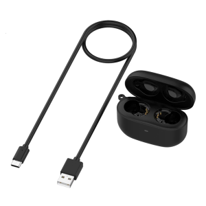 Space Saving Modern Minimalist Wireless Charging Case Hub For In Ear Device Earbuds With LED Feedback And Impact Defense