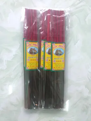 [10tép] Nhang Trầm Bắc Cuốn Tàn -NHANG THƠM DỄ CHỊU ÍT KHÓI NHANG BẮC LỘC PHÁT HIỆU HAI QUẢ NÚI 40CM