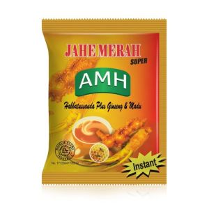 Jahe Merah Super Amanah AMH per Renceng / 10 Sachet Original Habbatussauda Plus Ginseng dan Madu