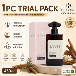 HOSOKU Premium Hair Growth Shampoo – Anti-Hair Fall & Thinning Formula with Natural Extracts Nourish & Volumize Promote hair growth / Reduce dandruff NON-IRRITATING SILICONE OIL-FREE SAFETY / EFFECTIVE / PROTECTION SUITABLE FOR ALL HAIR TYPES
