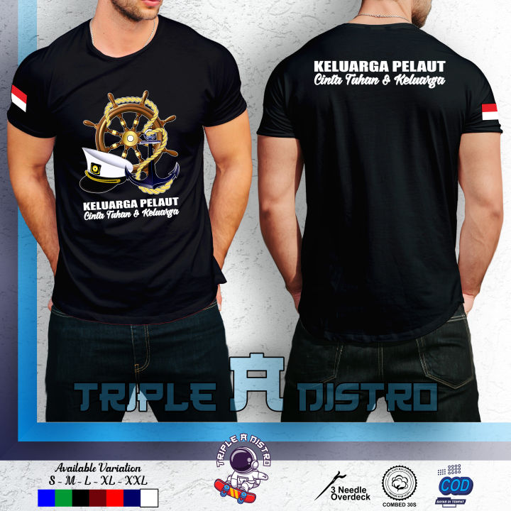 Kaos PELAUT KELUARGA PELAUT HITS Baju By Triple A Distro