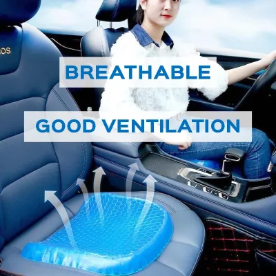 Soft Gel Sitter Flex Seat Cushion Honeycomb Design Silicone Breathable Non Slip Elastic Summer Ice Cool Pad Car Office