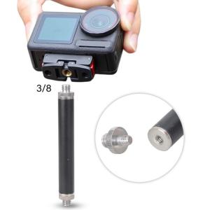 1 Set Double Ended 1/4-20 Thread Metal Extension Rod for Camera Accessories Camping Light with 1/4 to 3/8 Adapter