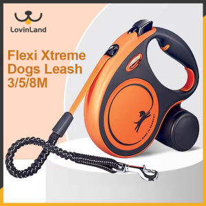 LovinlandPet Dog Retractable Traction Rope Leash Cat Puppy Harness Belt Protector Belt with Reflective Components Automatic Flexible for All Sizes Dogs FLEXI Xtreme Series 3/5/8M