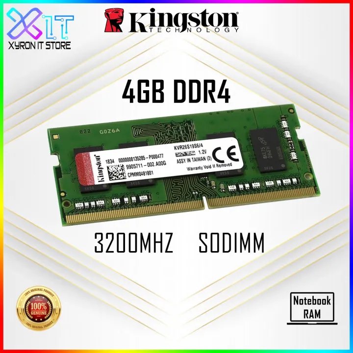 Kingston SODIMM DDR4 3200MHz Laptop RAM / Notebook Value Ram 4GB/8GB/16GB/32GB