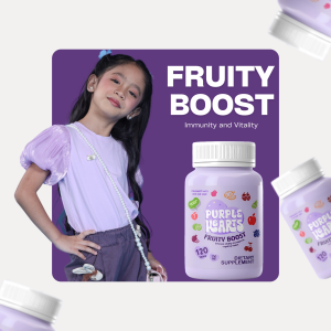 PURPLE HEARTS - Fruity Boost Antioxidant Vitamin Supplement for Vitality & Healthcare