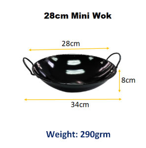 UGOLD-HAPPYCOOK Enamel wok/Kuali Hitam