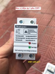 Bảo vệ mất pha - mất trung tính- quá áp thấp áp 2P 63A