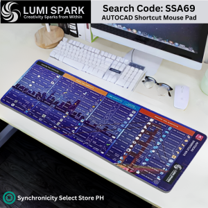 SSA69 AUTOCAD Shortcut Mouse Pad  80cm x 30cm Large Mousepad | San Francisco Golden Gate Background Office Mousepad | Workstation Cover Engineering Architecture Draftsmen| LUMI SPARK by Synchronicity Select Store PH