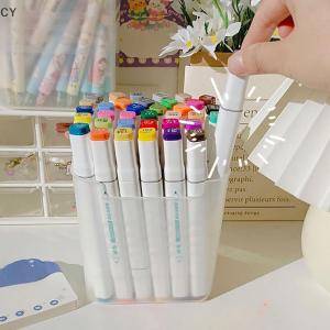 GY🌠🌠🌠 Large Capacity Desktop Storage Pen Holder Desk Organizer Pencil Display Cup Simple Office School Supplies Stationery Box