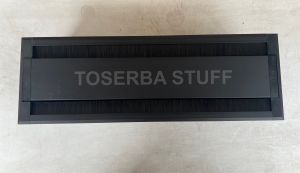 GROMMET MEJA MEETING RAPAT KANTOR BOX DUA SISI DOUBLE SIDE SLOW MOTION SOFT CLOSE UKURAN 4 LUBANG BAHAN ALUMINIUM WARNA HITAM