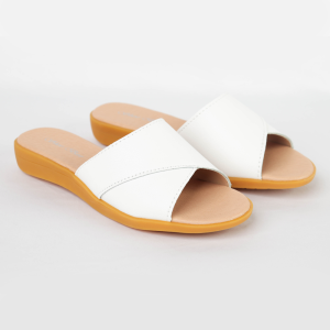 ShoeBest Women's \"Jasmine\" 005 White Flat Sandals: A Stylish & Comfortable Casual Wear