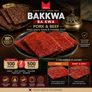 PORK & BEEF BAKKWA BA KWA | Chinese Jerky / Meat Jerky | Chinoy Style | 100g / 500g