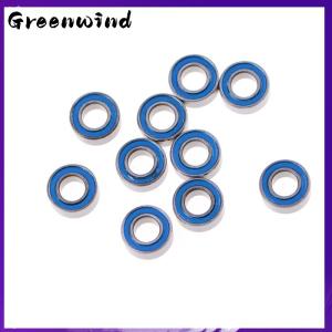 【Greenwind】 10pcs MR105-2RS Rubber Sealed Ball Bearing Miniature Bearing 5 x 10 x 4mm Blue