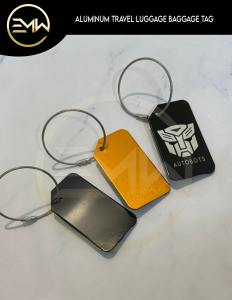 Aluminum Travel Luggage Baggage Tag Personalized Custom Engrave Name Logo [EMW SOLUTION]