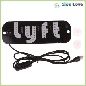 Jion Love Led tín hiệu ánh sáng taxi tín hiệu đèn cho lyft Logo ánh sáng USB LED Cab Bảng điều chỉnh chỉ số đèn tín hiệu đèn tự động trang trí đèn