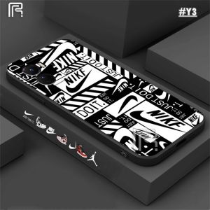 (Lokal Ready) Casing hp Vivo IQOO Z7X V27e V25 V25e V19 V9 V21 V20 V23e Y85 S1 S1 Pro Cool Tide Brand Label Graffiti Casing Ponsel Silikon Lembut Soft Case